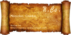 Meszko Cseke névjegykártya